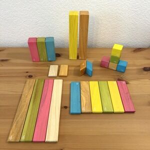 Tegu 24-Piece Classic Magnetic Wooden Block Building Toy Set Tints GUC